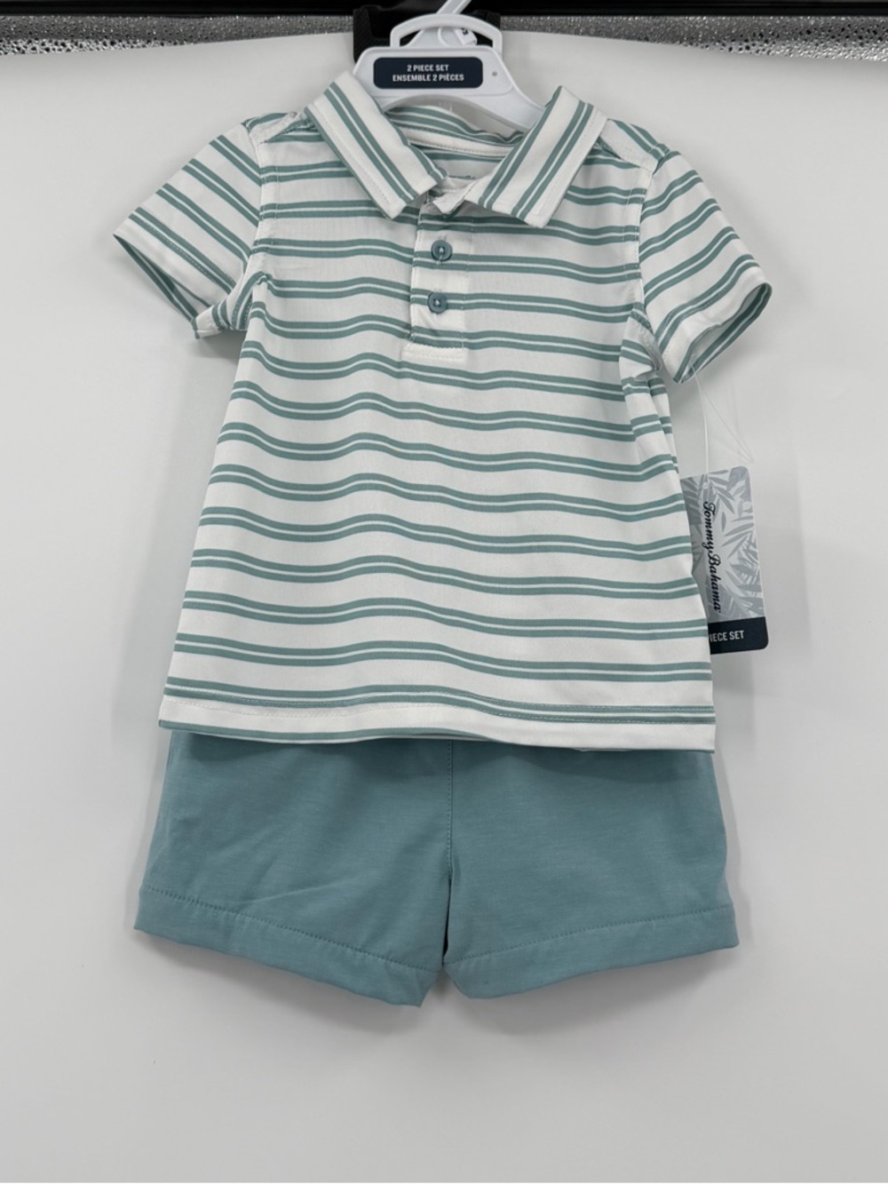 Tommy Bahama two piece polo shirt set 6-9m
